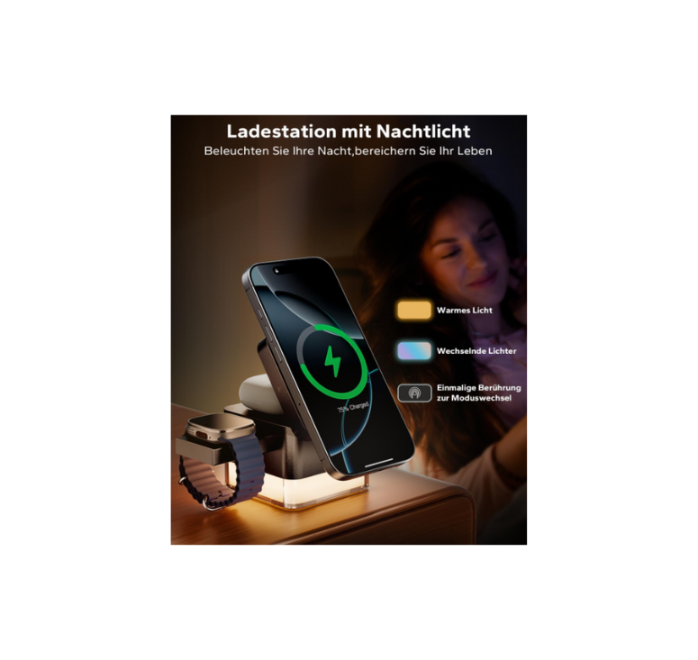 KPON Cube 3-in-1 – MagSafe for iPhone 12–17 and Apple Watch 9–11